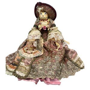 Victorian Katherine’s Collection Wayne Kleski Cat Doll Lace Floral Dress READ